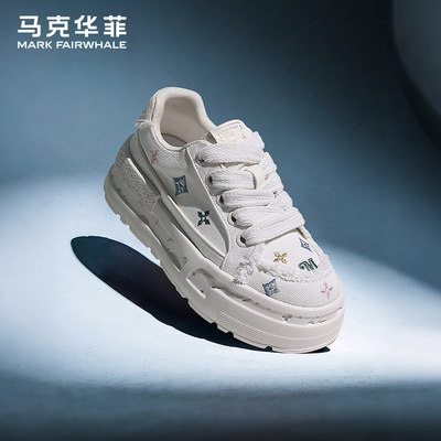 马克华菲板鞋夏季新款厚底男鞋子