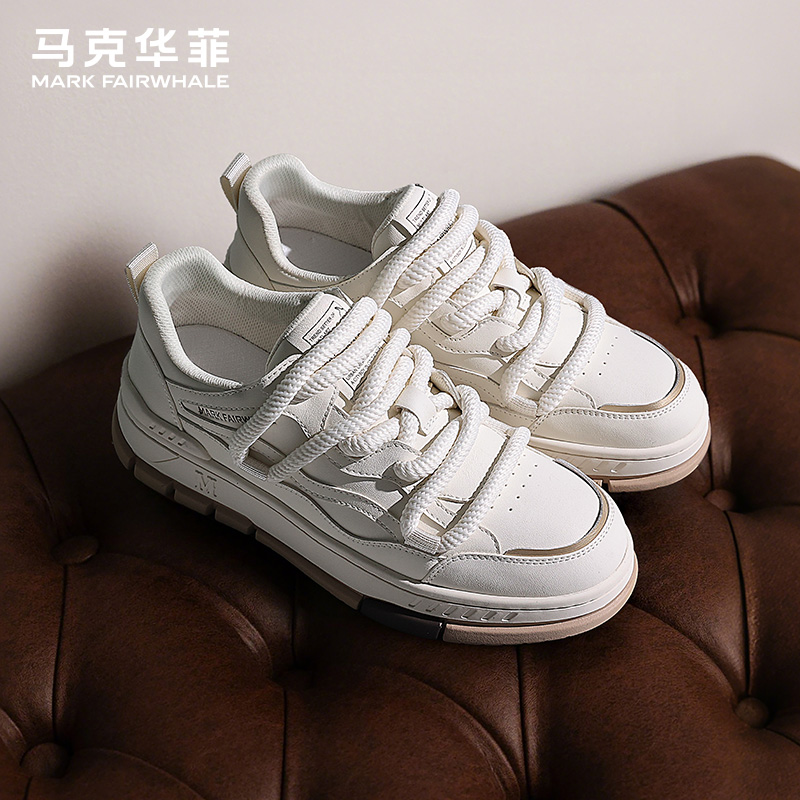 马克华菲小白鞋男冬季板鞋男款