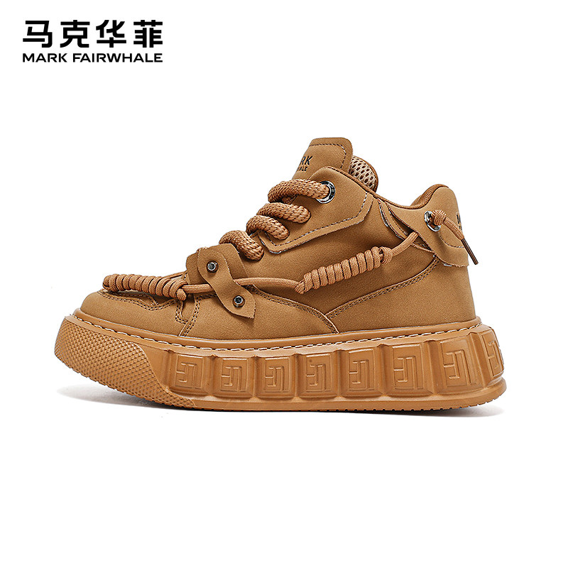 马克华菲高帮鞋男板鞋2025新款秋季韩版潮流爆款运动休闲鞋子潮鞋
