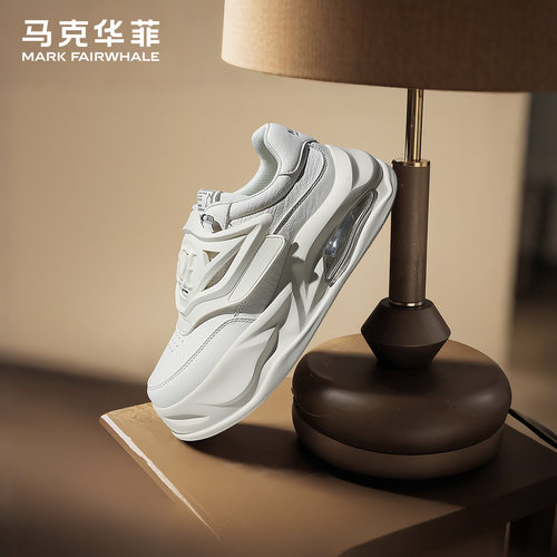 马克华菲厚底时尚板鞋百搭小白鞋