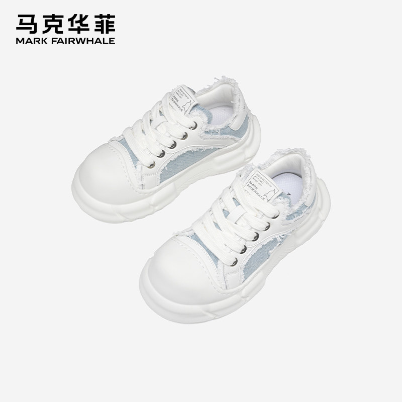 马克华菲厚底板鞋女2026夏季新款时尚增高透气帆布鞋女运动休闲鞋,女鞋,时尚休闲鞋,淘宝优惠券,粉丝福利购,淘宝优惠卷