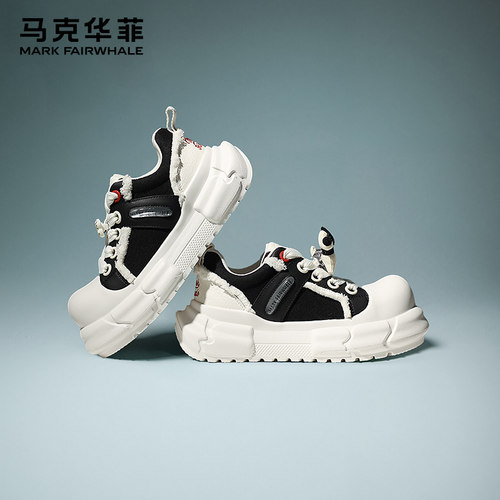 马克华菲休闲板鞋女帆布鞋