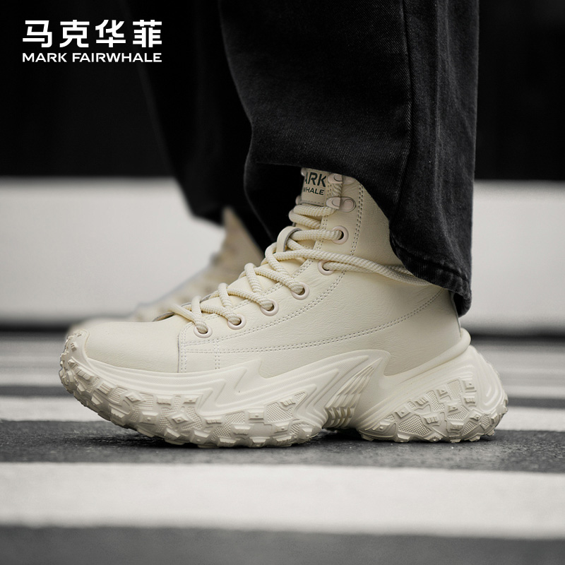 马克华菲休闲马丁靴增高