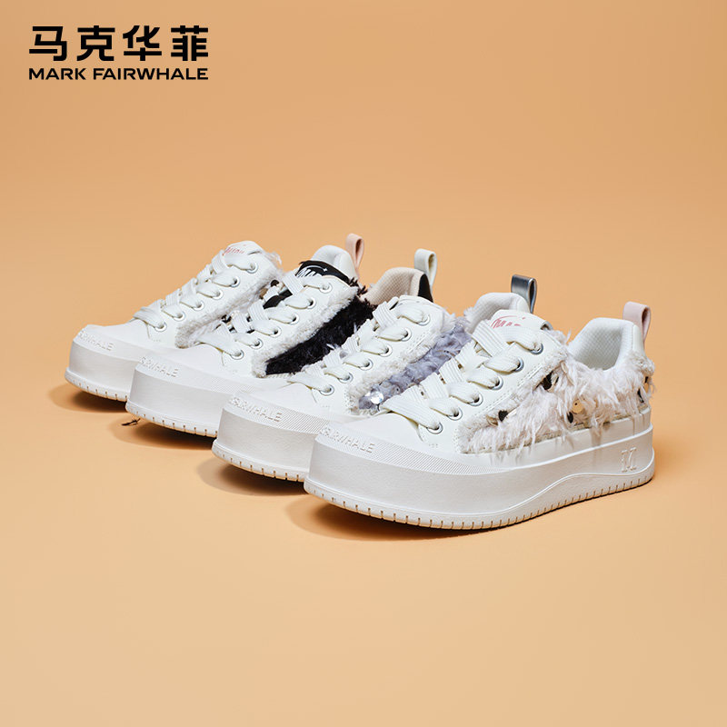 马克华菲女鞋2026夏季新款miu系女款小白帆布鞋厚底运动休闲板鞋,女鞋,帆布鞋,淘宝优惠券,粉丝福利购,淘宝优惠卷