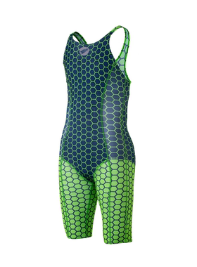 RSS火箭科技 ORBIT2蜂巢女子专业训练竞赛及膝连体泳衣 绿色