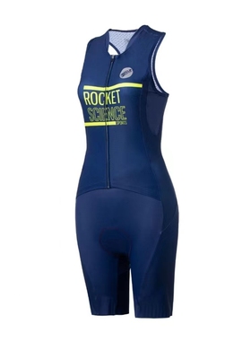 RSS火箭科技 新款Elite精英款无袖专业连体铁三服 女 深蓝色