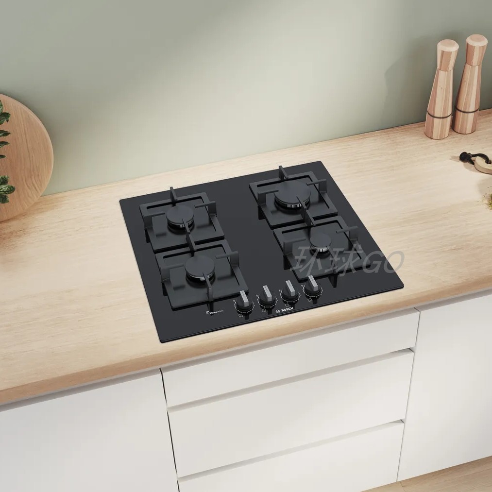 欧洲直邮 Bosch 博世 PPP6A6B20家用玻璃4头嵌入式天然气燃气灶