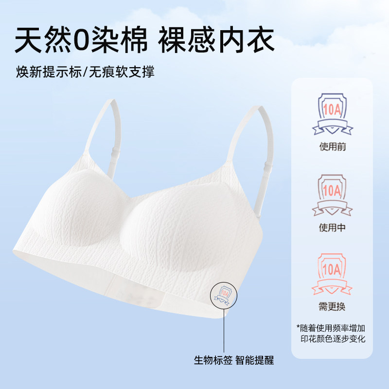 透气A类纯棉无痕聚拢收副乳文胸图片