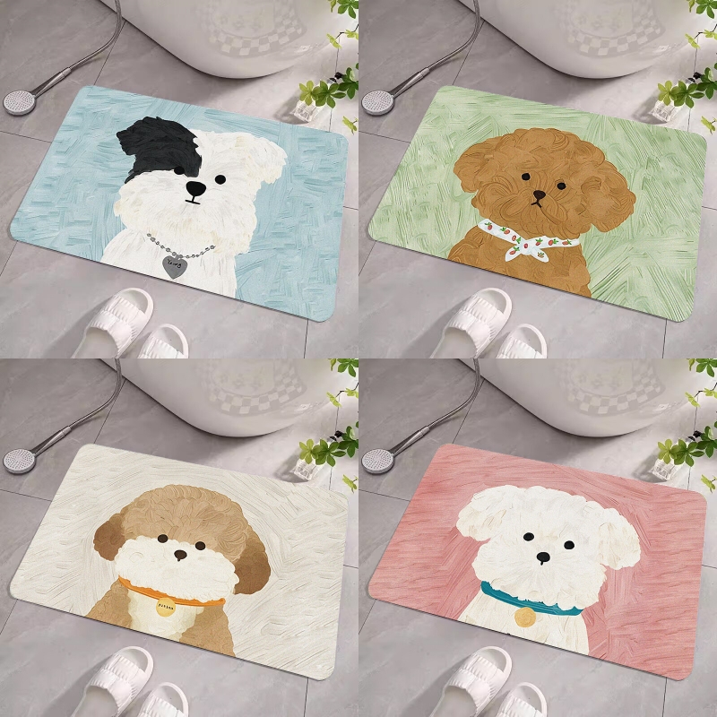 硅藻泥浴室垫速干吸水防滑垫卡通