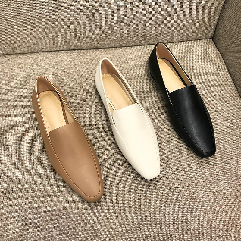 鞋匠女王平底單鞋女2019春款黑色真皮樂福鞋壹腳蹬百搭英倫小皮鞋在類目 女鞋, 低幫鞋中 - 來自Buy2taobao.com提供專業的淘寶代購服務