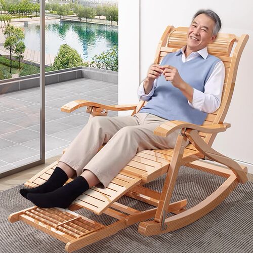 折叠躺椅摇椅折叠椅子竹凉椅