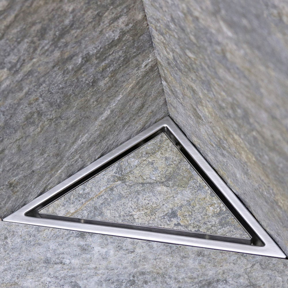 304不锈钢镶砖隐形角落地漏铜芯