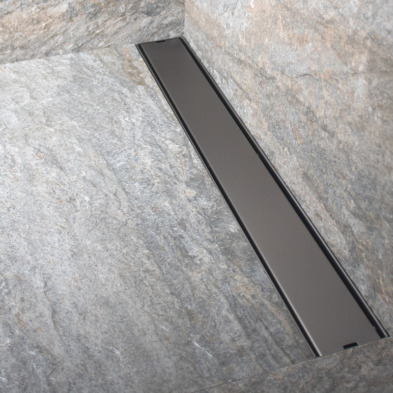 电镀枪灰隐形地漏镶砖淋浴排水槽