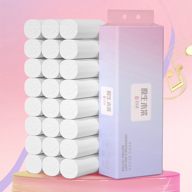 卷纸厕纸卫生家用木浆擦手纸无芯