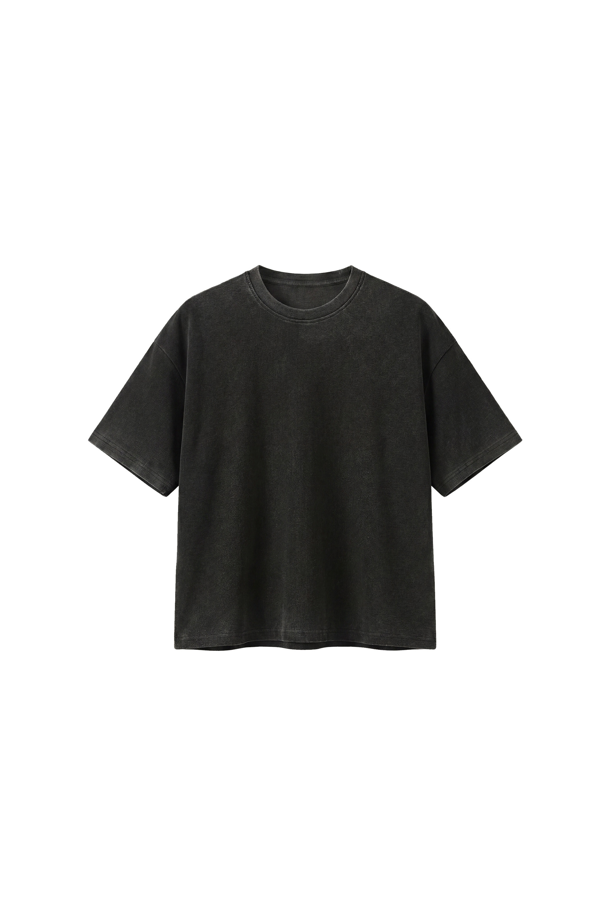 thumbnail for Geechoosemoney Waffle Gradient Distressed Short Sleeve Set Unisex Cleanfit High Street B029