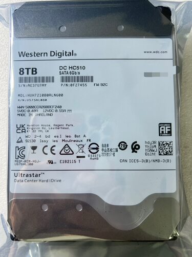 原装西数8tb监控硬盘 监控录像机专用SATA3接口硬盘 8TB机械硬盘