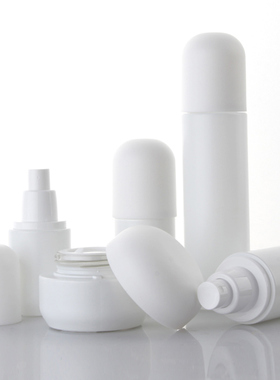 分装瓶HOPECK化妆品馒头型白色分装玻璃空按压泵精华乳液粉底液瓶