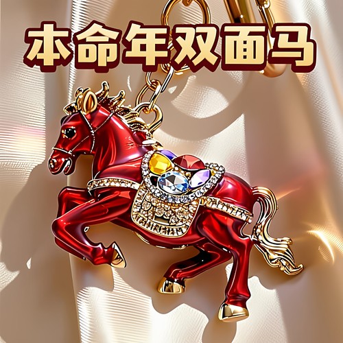 小红马本命年钥匙扣马年属相挂件