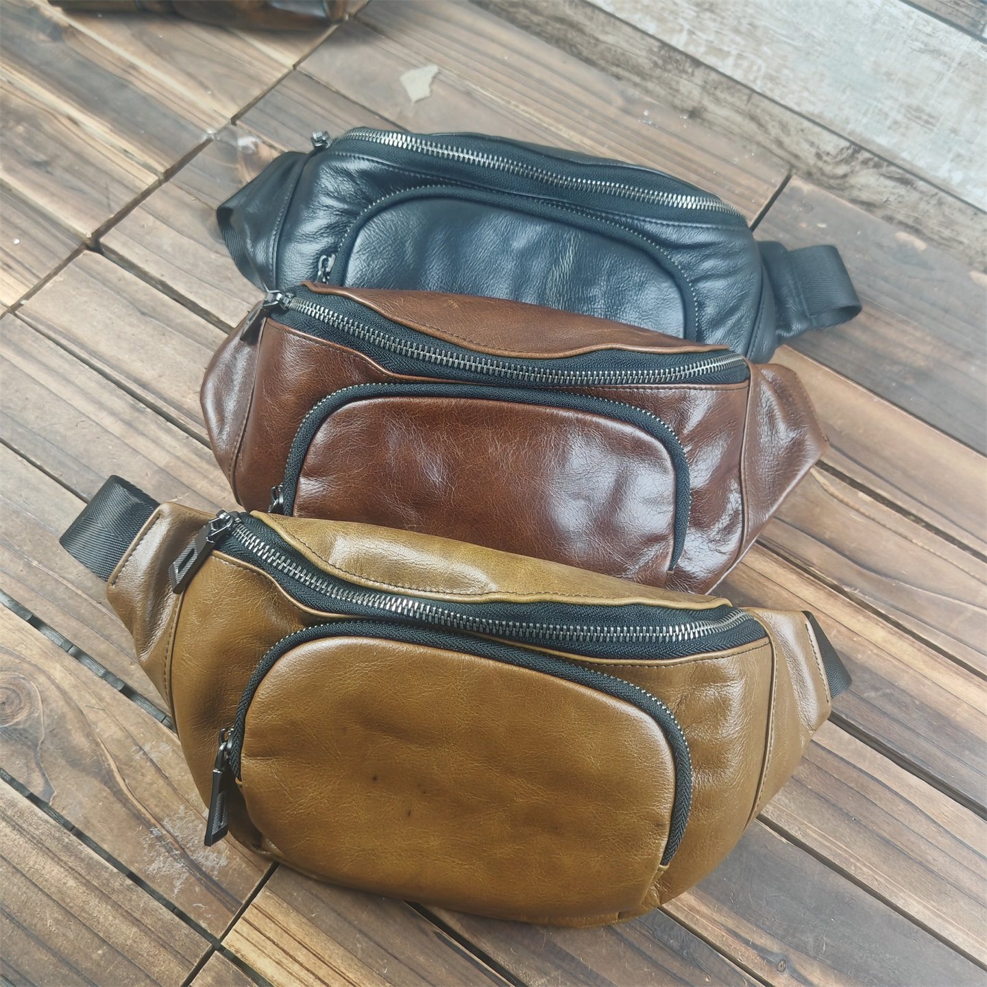 工厂库存男士头层油蜡牛皮腰包真皮胸包单肩斜挎男包尾货清仓处理,箱包皮具/热销女包/男包,胸包,淘宝优惠券,粉丝福利购,淘宝优惠卷