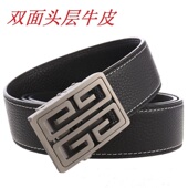 腰带 皮带3.5外贸库存真皮商务休闲裤 新款 百搭头层牛皮自动扣男士