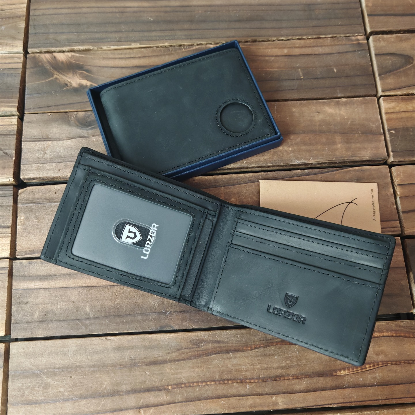 外贸品牌尾货男士真皮短款疯马皮钱包库存清仓头层牛皮横款男夹