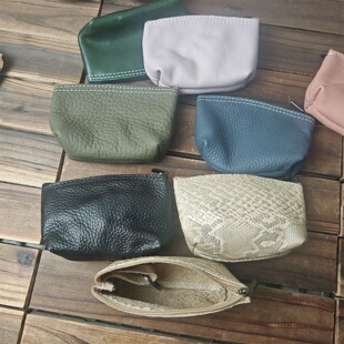 外贸出口尾货女士迷你拉链钱包真皮头层牛皮清仓手拿手抓女包卡包