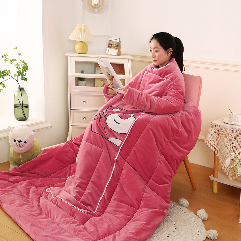 可以穿的抱枕被子两用加厚保暖