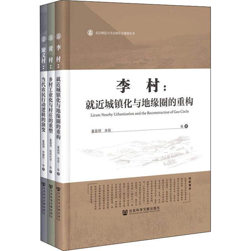 北京师范大学京师社会调查丛书(全3册) 董磊明 普通大众政治书籍社会科学文献出版社