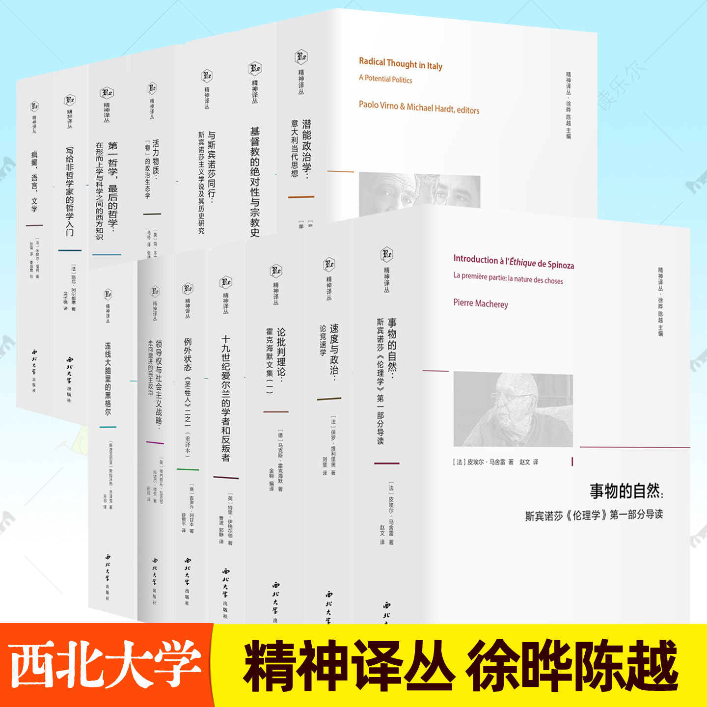 西北大学精神译丛 论批判理论速度与政治:论竞速学写给非哲学家的哲学入门事物的自然:斯宾诺莎伦理学活力物质潜能政治学第一哲学图片