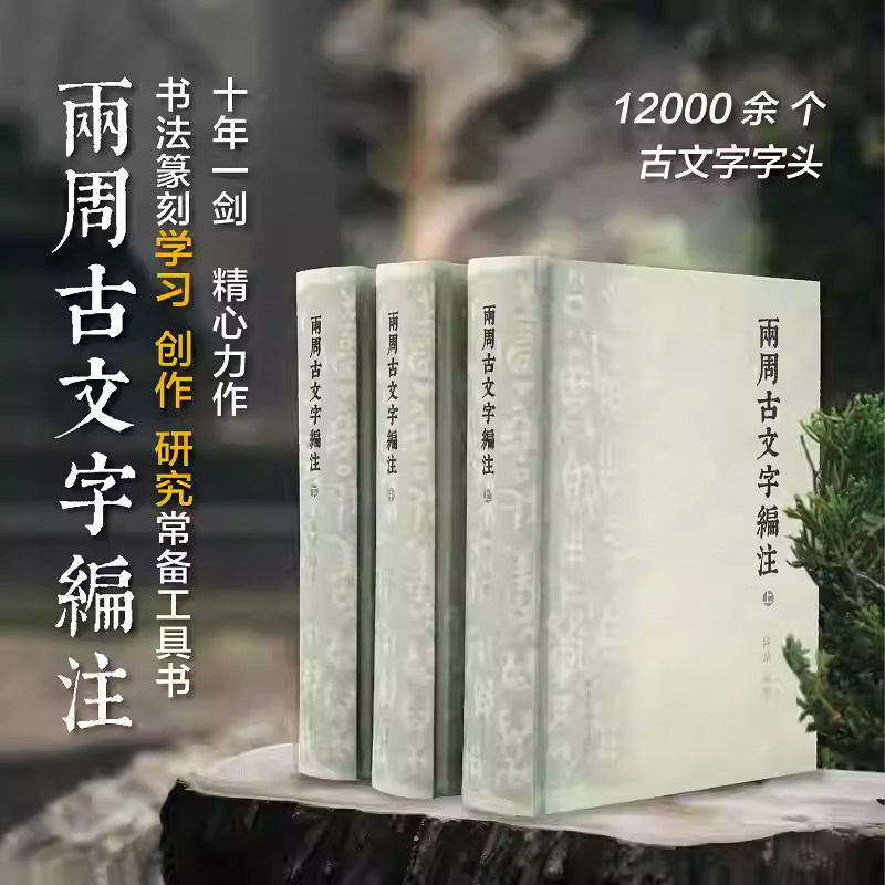 两周古文字编注全套3册 收录12000余个古文字字头书法篆书学习研究创作金文 铭文篆刻常备字典工具书河南美术出版社 正版全新