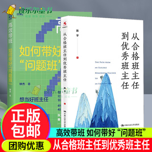 高效带班 如何带好“问题班”+从合格班主任到优秀班主任 陈宇 中小学班主任培训参考用书 做好班主任班级管理方法班主任培训书籍