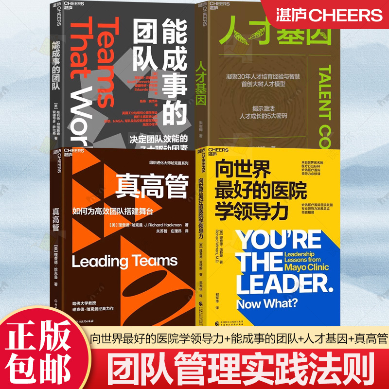 4册 向世界最好的医院学领导力能成事的团队人才基因真高管人才成长提升团队效能医院管理量身定制领导力医疗机构团队管理实践法则