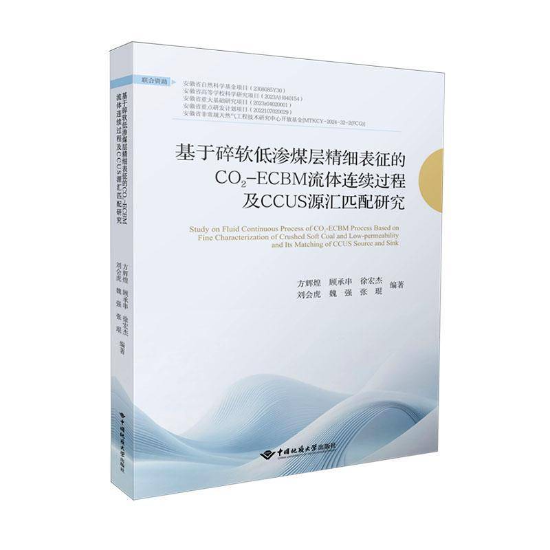 基于碎软低渗煤层精细表征的CO2-ECBM流体连续过程及CCUS源汇匹配研究 书 方辉煌中国地质大学出版社 自然科学书籍