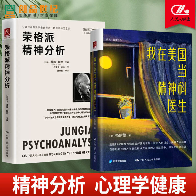 荣格派精神分析+我在美国当精神科医生  莫瑞斯坦博士精神分析入门心理咨询 人性 精神分析精神病 双相情感障碍心理学健康图书籍