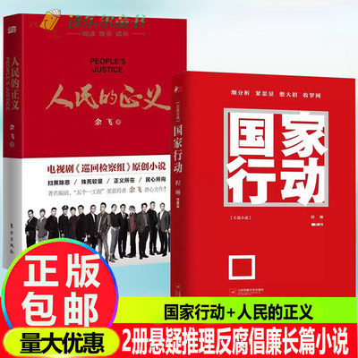 正版2册 国家行动+人民的正义 茅盾文学奖获奖作品 电视剧张译主演长篇反腐刑侦当代文学 名著 电视剧原著 官场小说畅销书籍