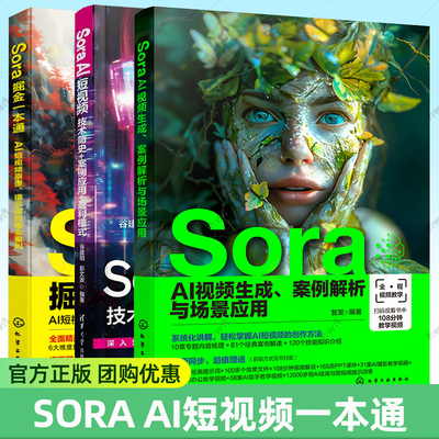 Sora掘金一本通 AI短视频原理提示词到商业盈利 Sora AI视频生成案例解析与场景应用 技术简史 Sora文生视频 AI短视频生成技术指南