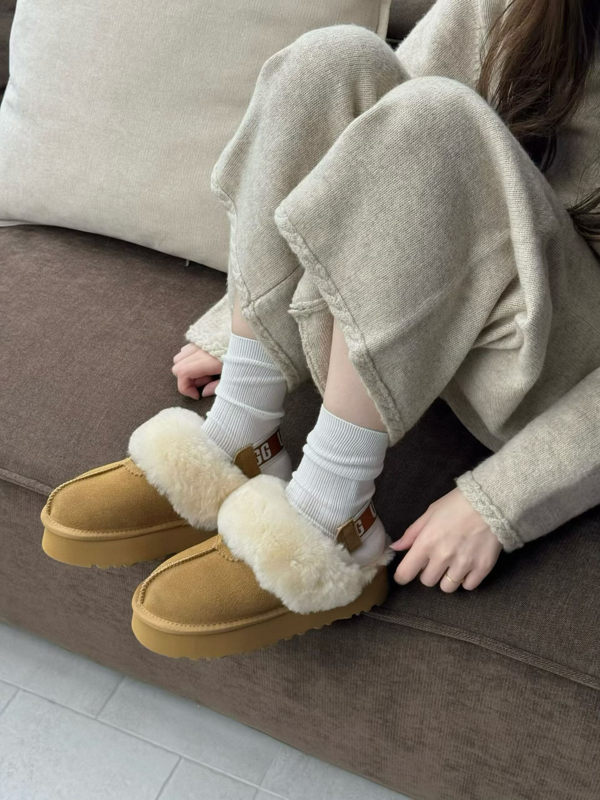 MFX 6683欧货韩系女鞋2025冬真皮圆头韩系勃肯鞋