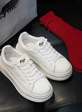 MFX 9098欧货牛皮女鞋2026春款厚底休闲韩系小白鞋