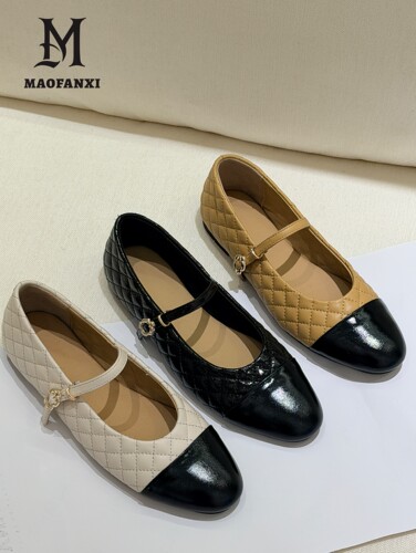 MFX GT-122春季新款时尚百搭通勤浅口平底甜美玛丽珍鞋羊皮版