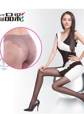 品彩丝袜比基尼超薄连裤袜蝴蝶档女士丝袜防勾丝袜子R3025