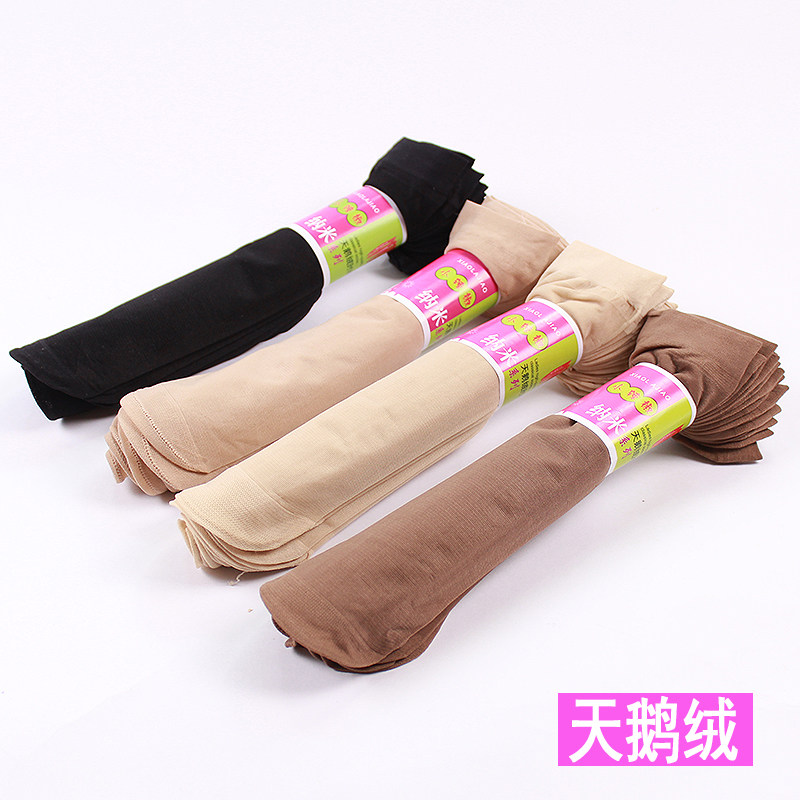 10双春夏包芯丝天鹅绒短丝袜女士中筒袜子防勾丝批短袜女丝袜子发