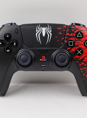 PS5手柄ds5改装tmr摇杆红蜘蛛侠限定主题PC用无线控制器二手改装