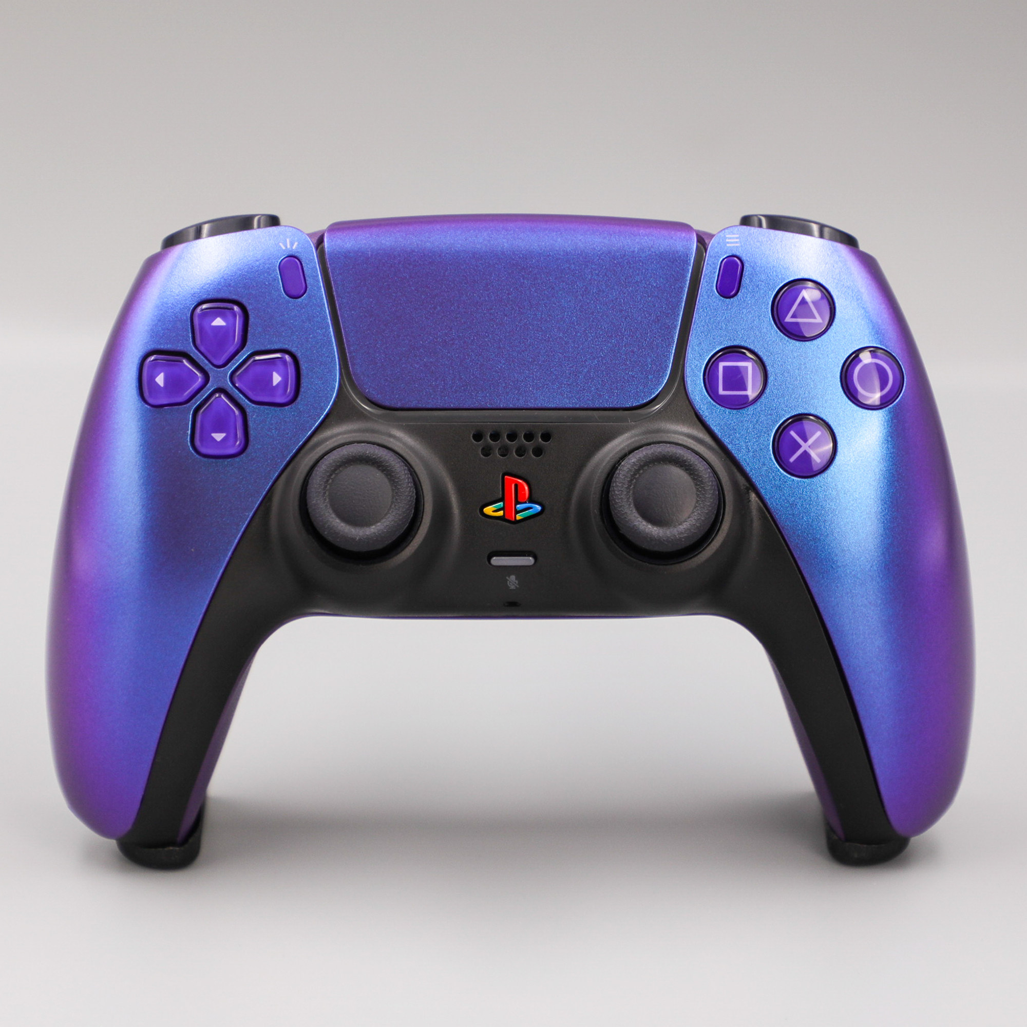 PS5手柄tmr电磁摇杆游戏蓝紫渐变主题手柄ds5改装二手手把PC使用