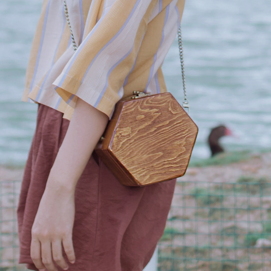 梵集fanji原创手工包木质文艺