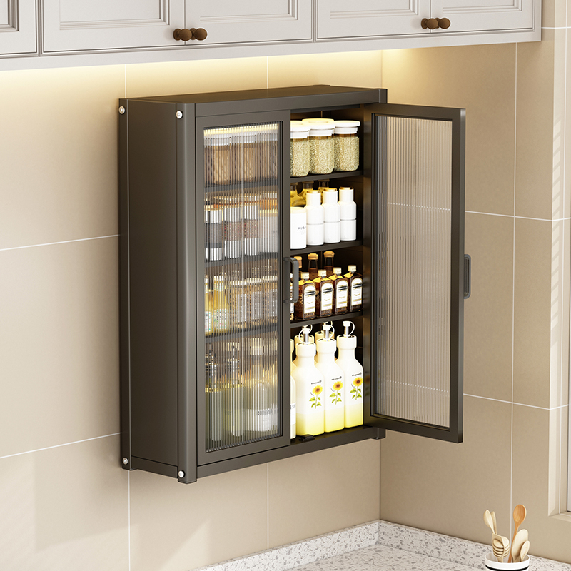 墙上免钉厨房调料置物柜