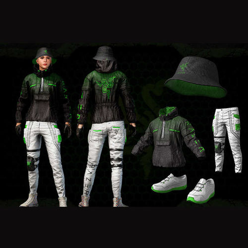 PUBG绝地求生皮肤雷蛇渔夫帽吃鸡限定夹克裤子鞋子套装兑换码CDK