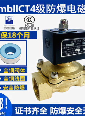 防爆电磁阀4分 220VDN15/20/25常闭煤气阀天然气开关阀门电磁气阀