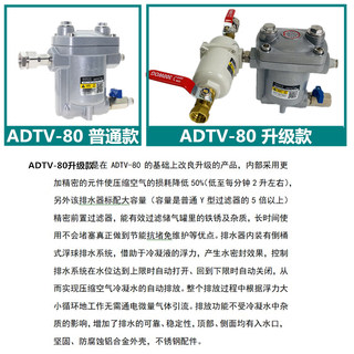 储气罐空压机自动排水器ADTV-80带防堵精密过滤器J气罐DN15排水阀