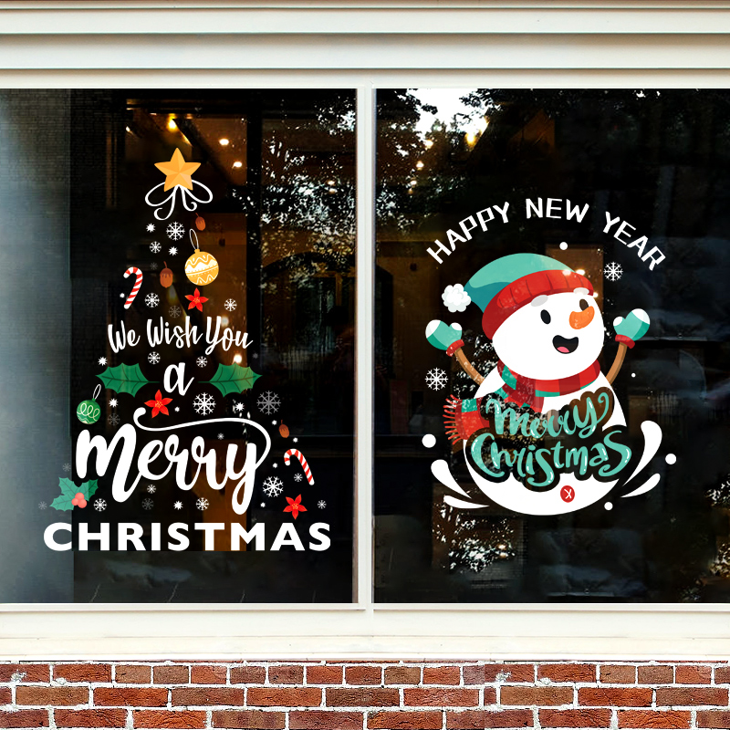 商场橱窗圣诞节装饰品场景布置