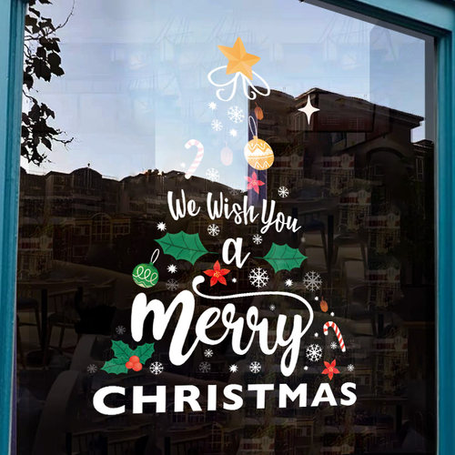 速比节庆装饰玻璃贴无胶静电